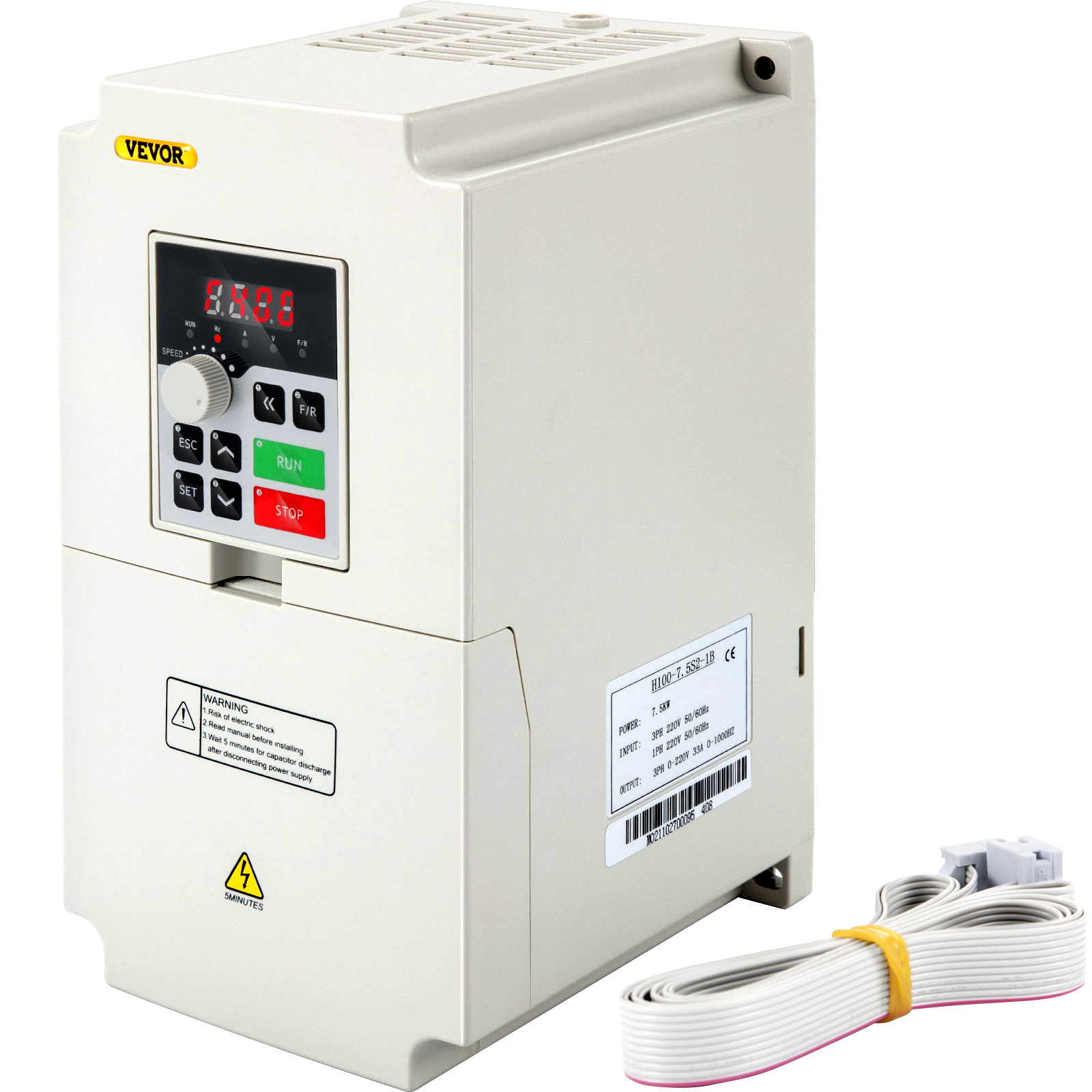 NEW UPDATED 7.5KW 10HP 34A 380V VFD VARIABLE FREQUENCY DRIVE INVERTER 