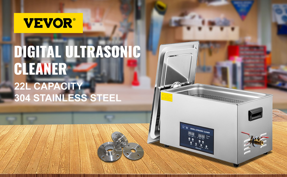 VEVOR 22L Industrial Ultrasonic Cleaner with Digital Timer&Heater