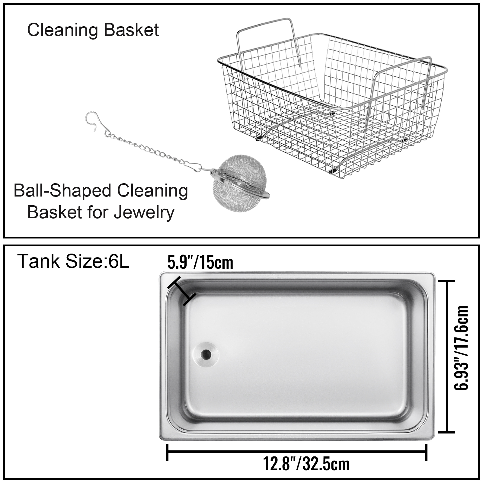 Large Wire Mesh Ball For Ultrasonic Cleaning Jewellery Parts Basket Holder Rack 
