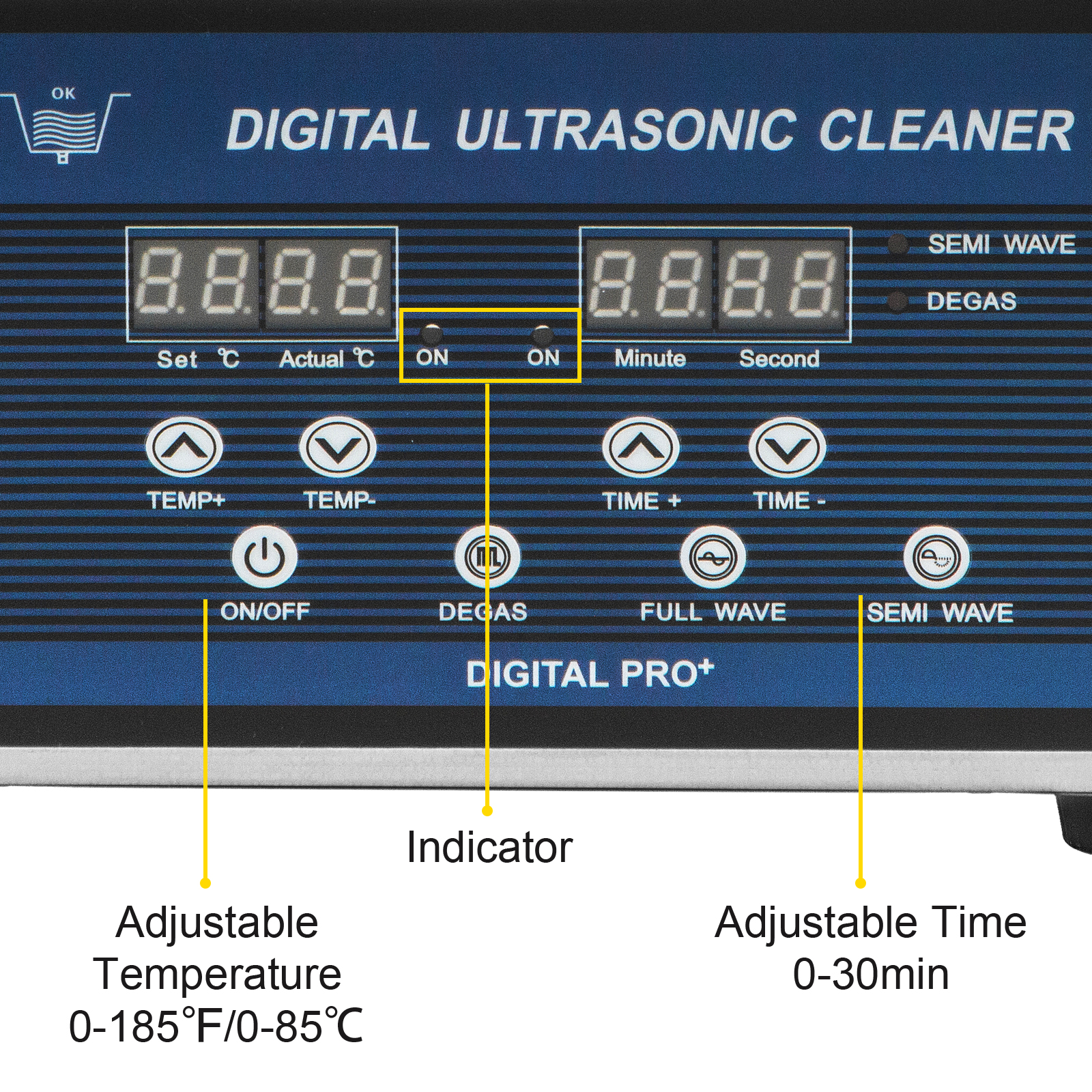 VEVOR Nettoyeur A Ultrasons 6 L Nettoyeur ultrasonique professionnel  Nettoyeur Digital Affichage Ultrasonique (6 L)