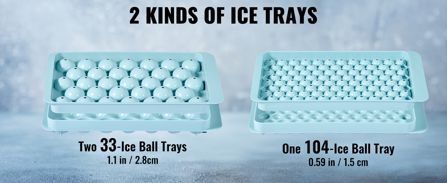 YOUR BEST DAYS Ice Ball Maker, Round Ice Cube Tray for Freezer Easy Release  Sphere Ice Cube Mold Making 1.1IN X 33PCS Circle Ice Cube for Whisky