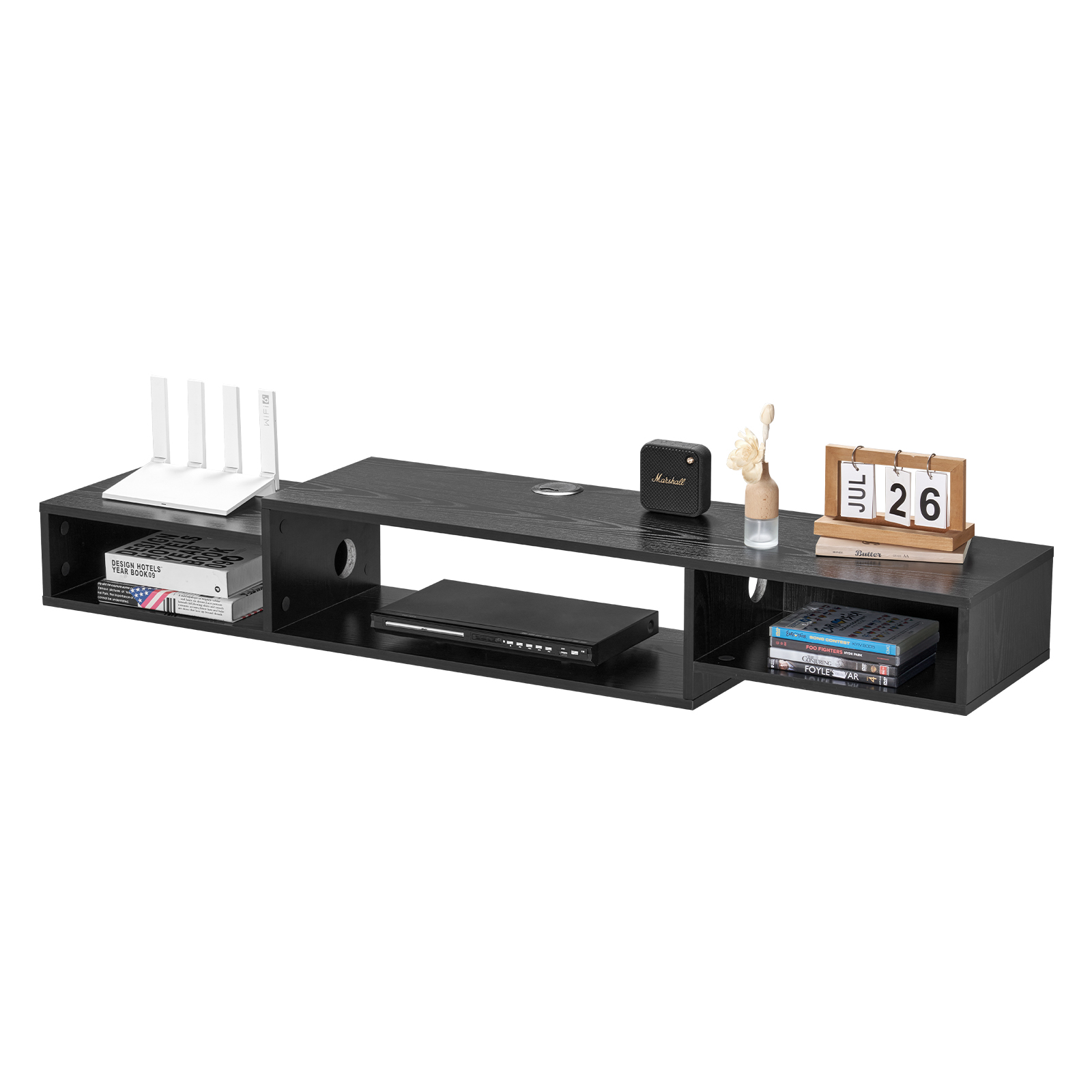 Floating TV Stand 47-71 inch Entertainment Center Power Outlet/Adjustable Shelf