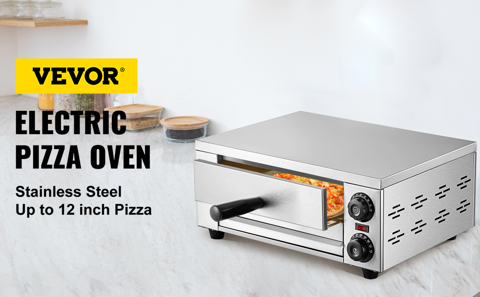 BENTISM Commercial Countertop Pizza Oven Electric Pizza Oven for 14 Pizza  Indoor