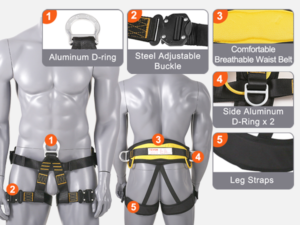 Safety Climbing Harness Fall Protection Rock Climbing Equip Gear Rappelling  Harness