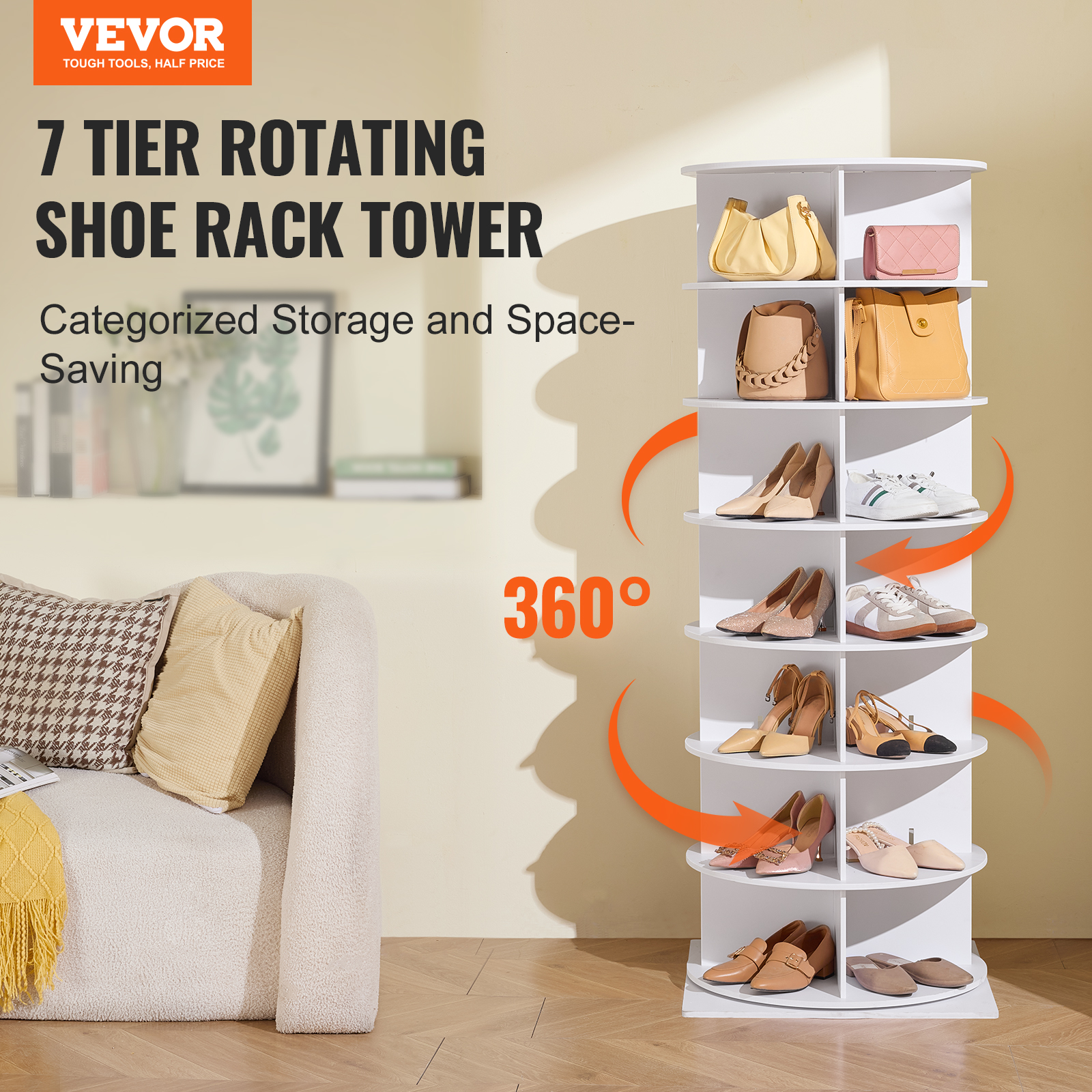 Rl Shoe Rack Uimoso 5-7tiers Rotating Shoe Rack Tower 360° Spinning Shoe Display ...