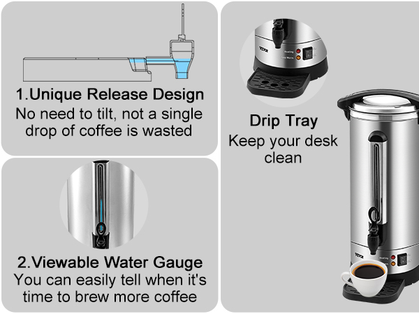 Service Ideas Flame Free Thermo-Urn Brushed Stainless Regal Style Vacuum  Insulated Urn, 3 Gallon Capacity