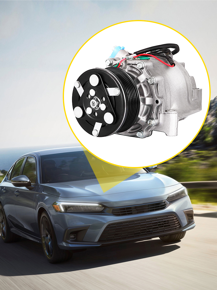 ac compressor, Honda Civic 2006-2011, silver