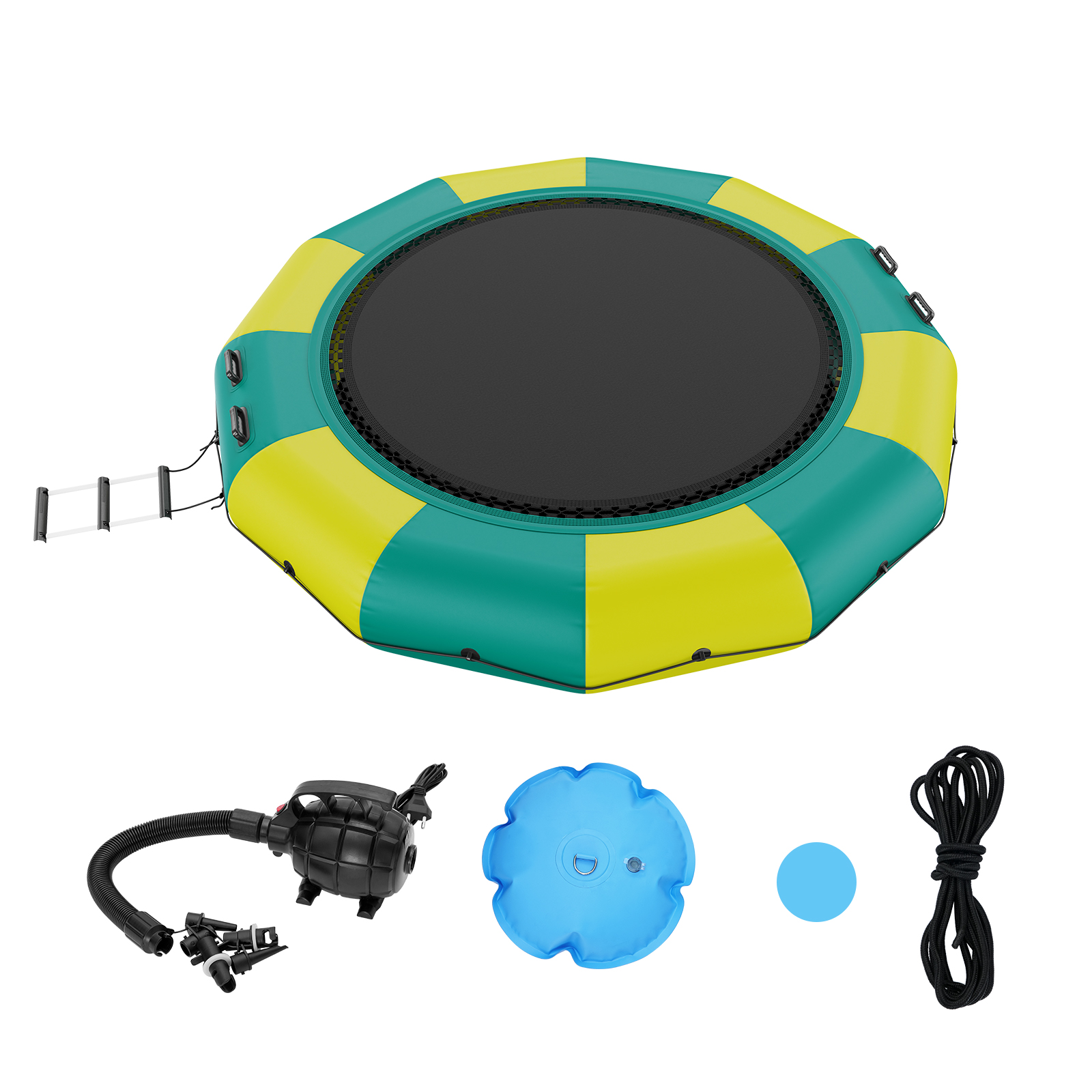 VEVOR 6.5/10/12/13/15/17ft Inflatable Water Trampoline Swim Platform Bounce - Picture 39 of 158