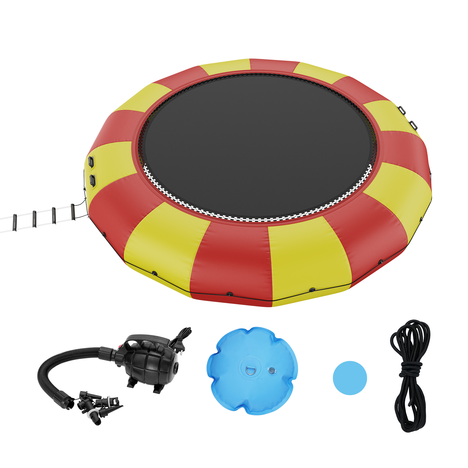 VEVOR 6.5/10/12/13/15/17ft Inflatable Water Trampoline Swim Platform Bounce - Picture 123 of 158