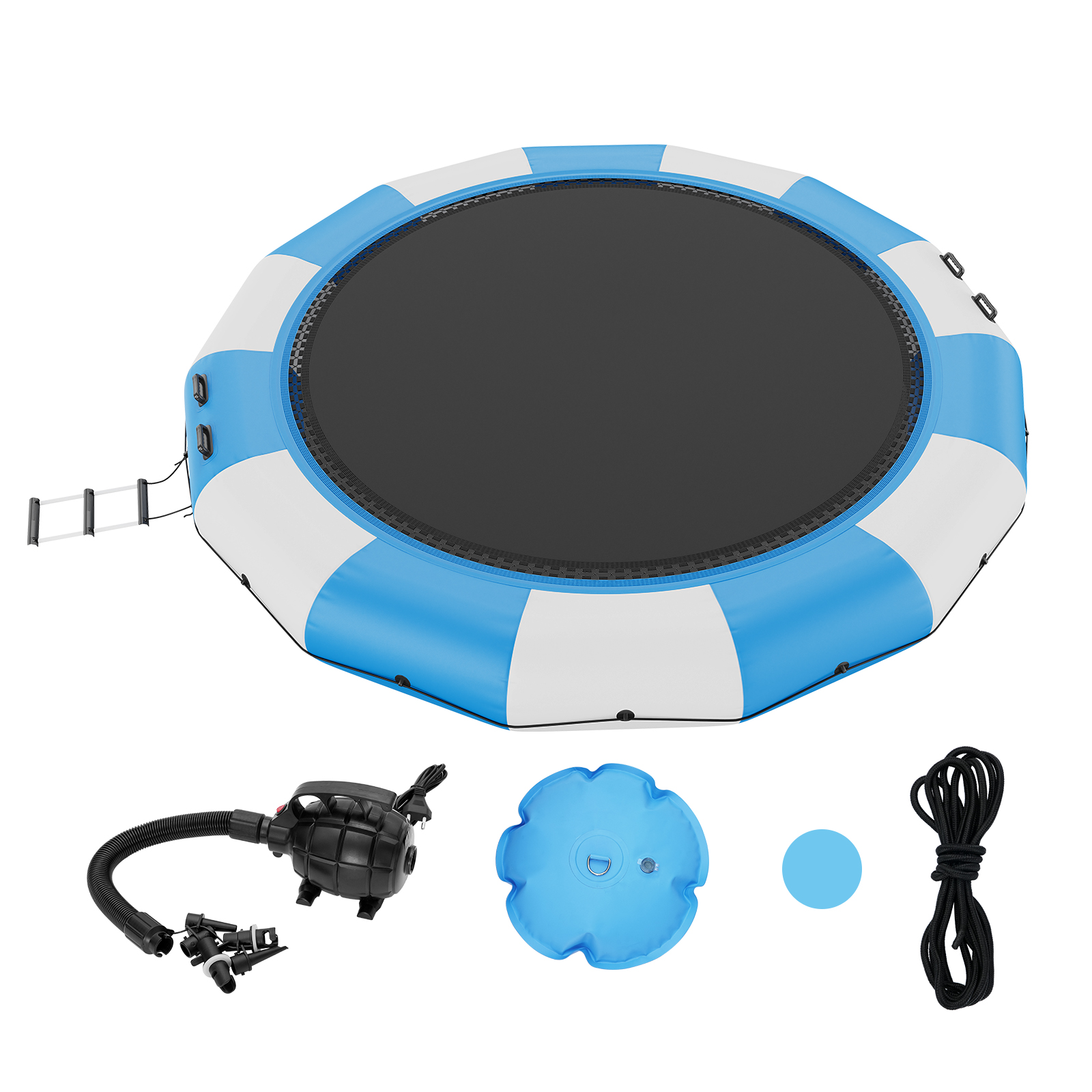VEVOR 6.5/10/12/13/15/17ft Inflatable Water Trampoline Swim Platform Bounce - Picture 96 of 158