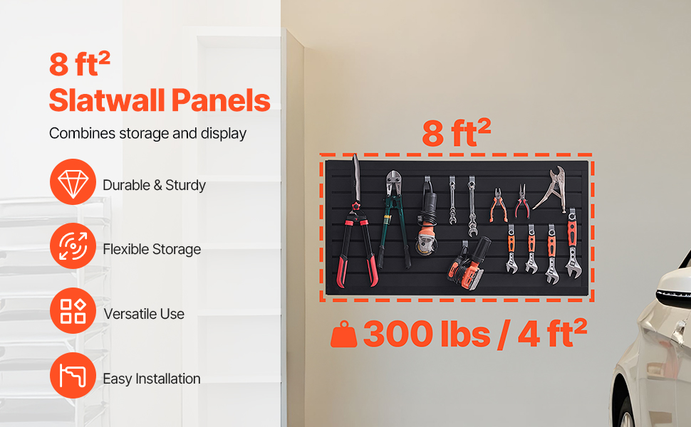 slatwall panel storage setup