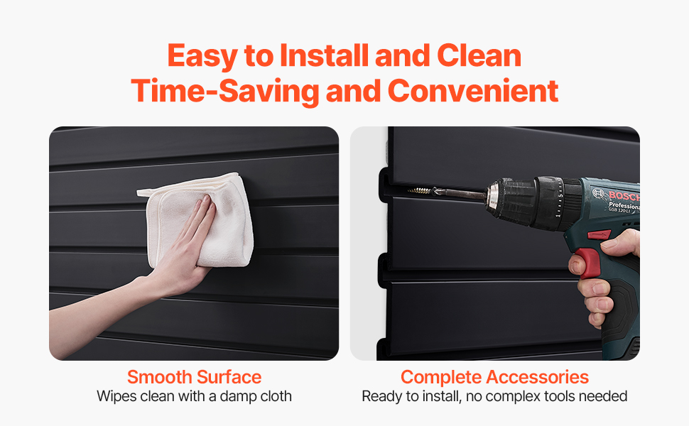 easy clean PVC slatwall