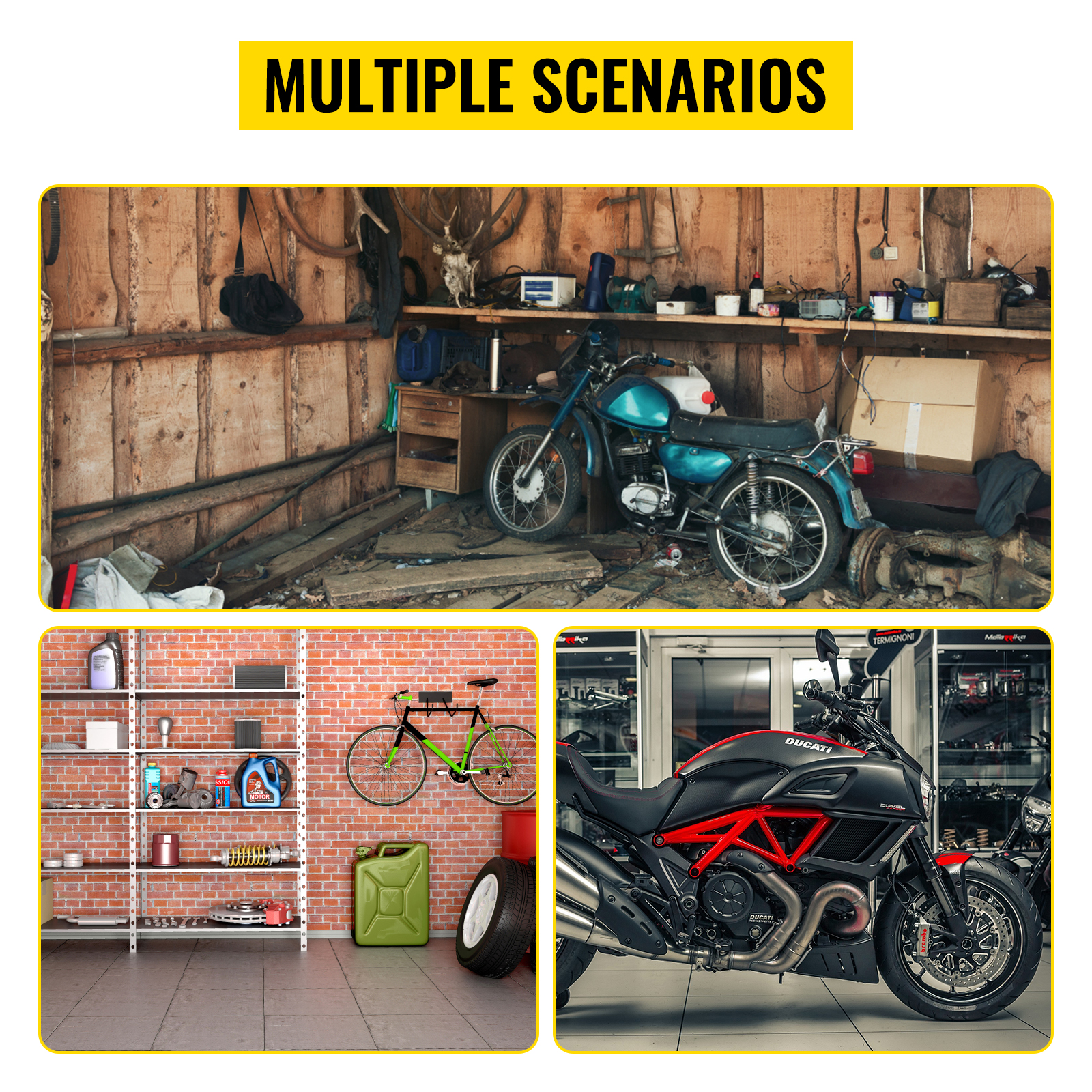 VEVOR Motorcycle Tire Changing Stand, Fit for 10" 21" Multi Tire