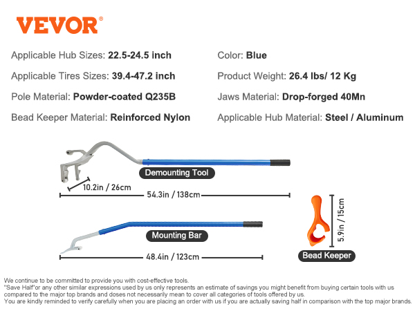 VEVOR Air Tire Buffer Pneumatic Buffing Tool 2500RPM Low Speed Tire Buffer