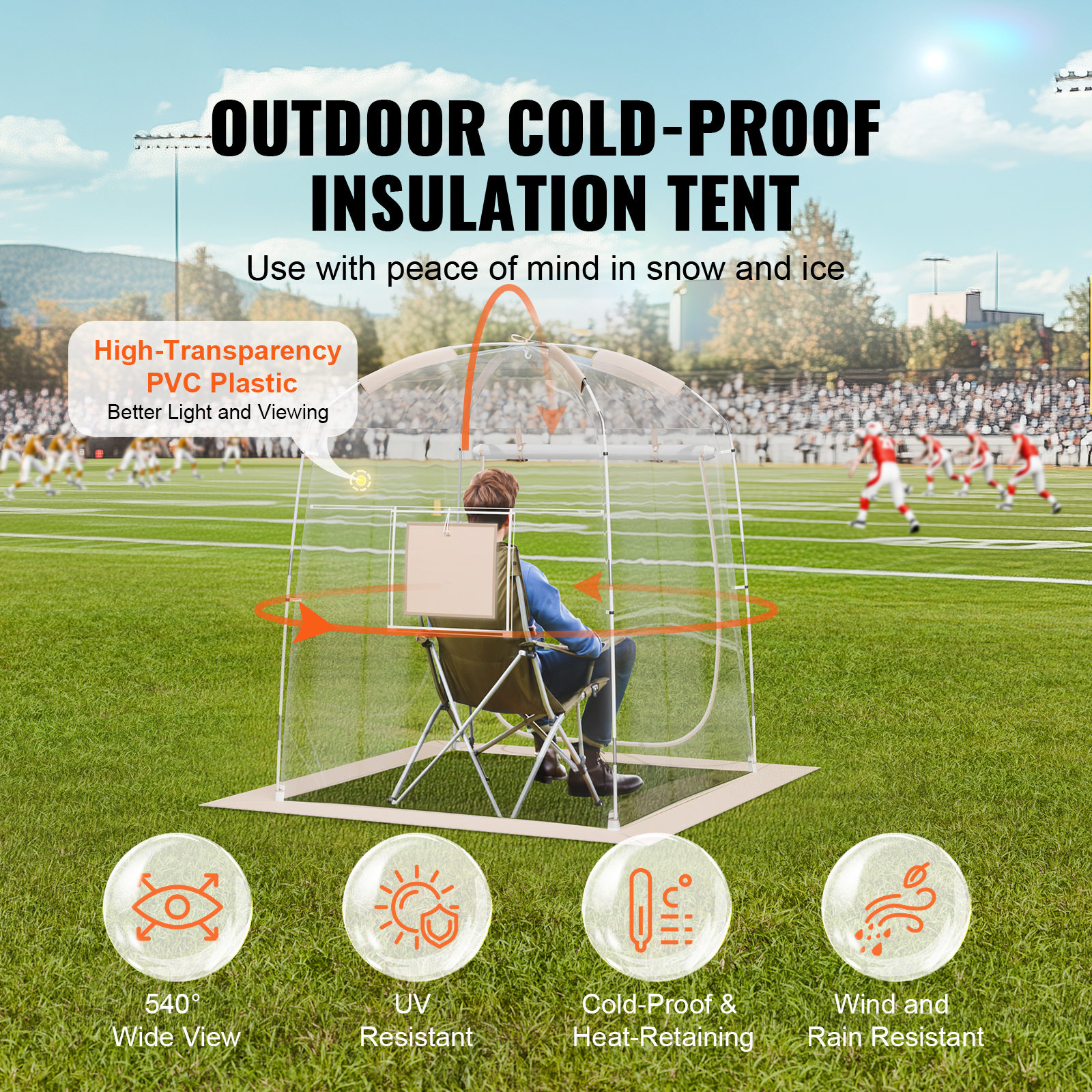 Bubble Tent Pop-Up Weatherproof Sports 50"x50"/72"x72"/10'x10'/12'x12'/15'x15' - Picture 16 of 62