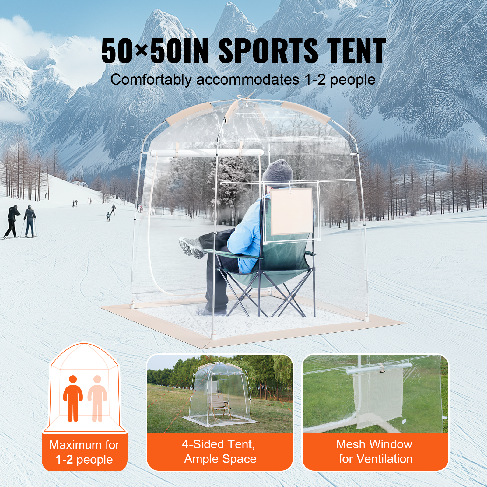 Bubble Tent Pop-Up Weatherproof Sports 50"x50"/72"x72"/10'x10'/12'x12'/15'x15' - Picture 21 of 62