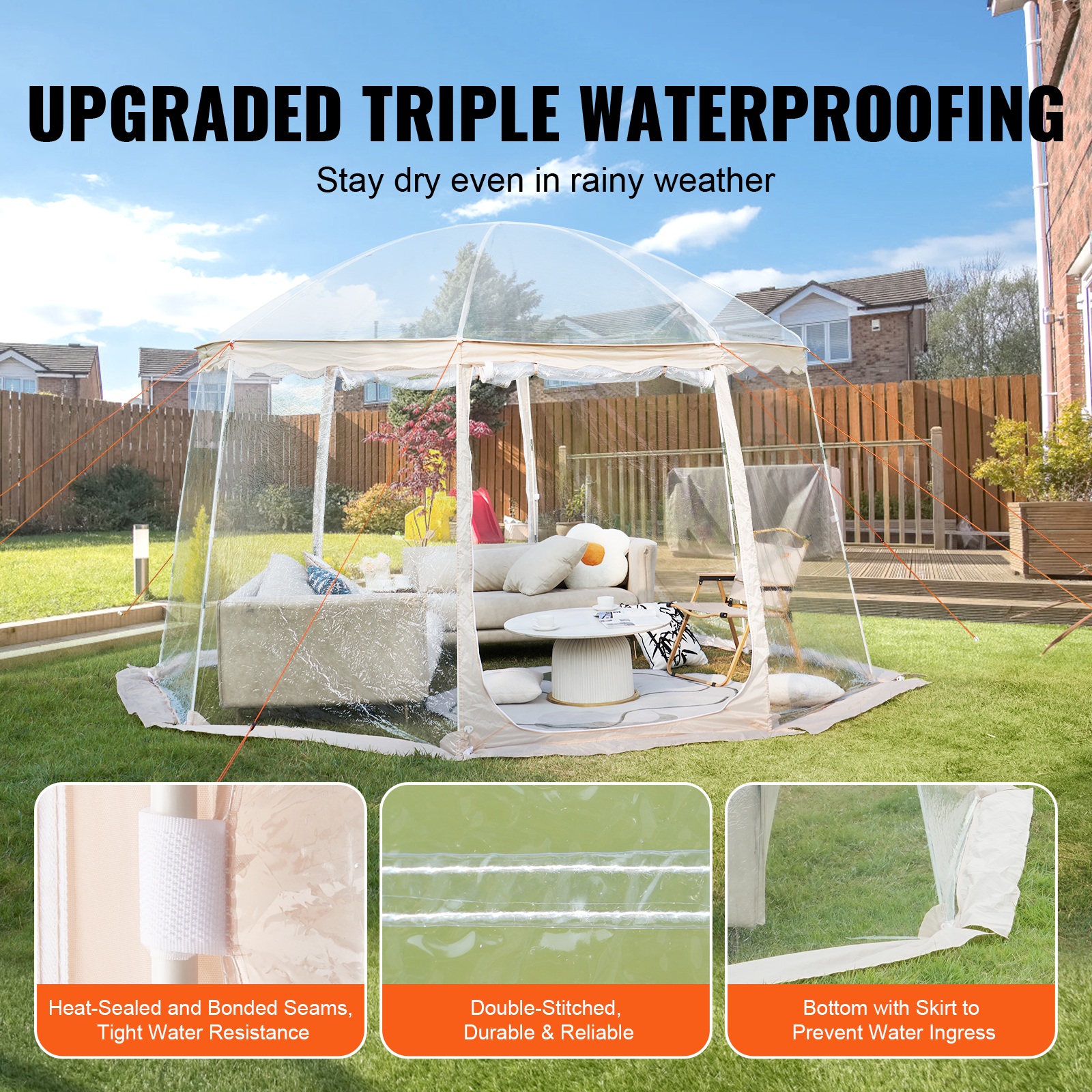 Bubble Tent Pop-Up Weatherproof Sports 50"x50"/72"x72"/10'x10'/12'x12'/15'x15' - Picture 41 of 62