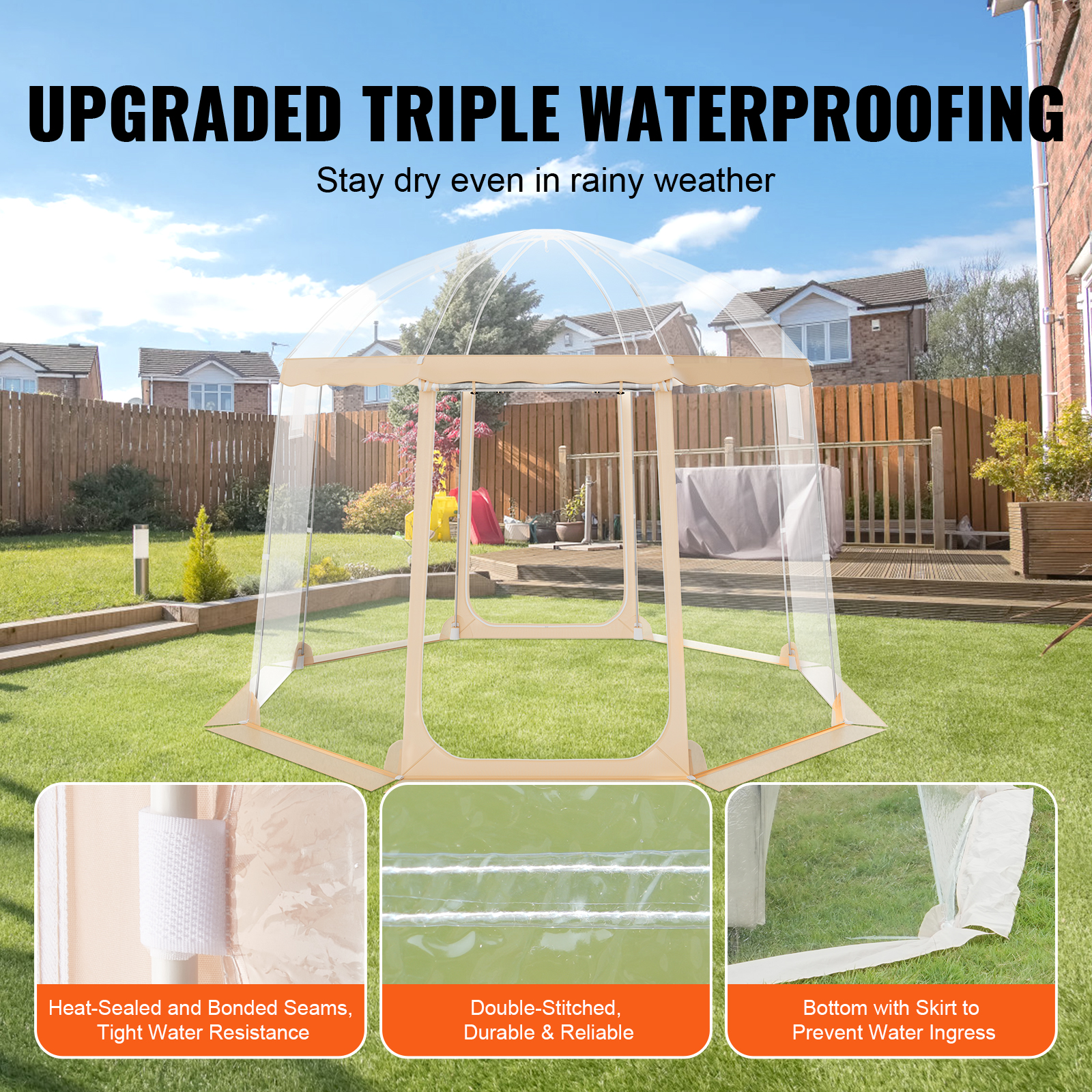 Bubble Tent Pop-Up Weatherproof Sports 50"x50"/72"x72"/10'x10'/12'x12'/15'x15' - Picture 53 of 62