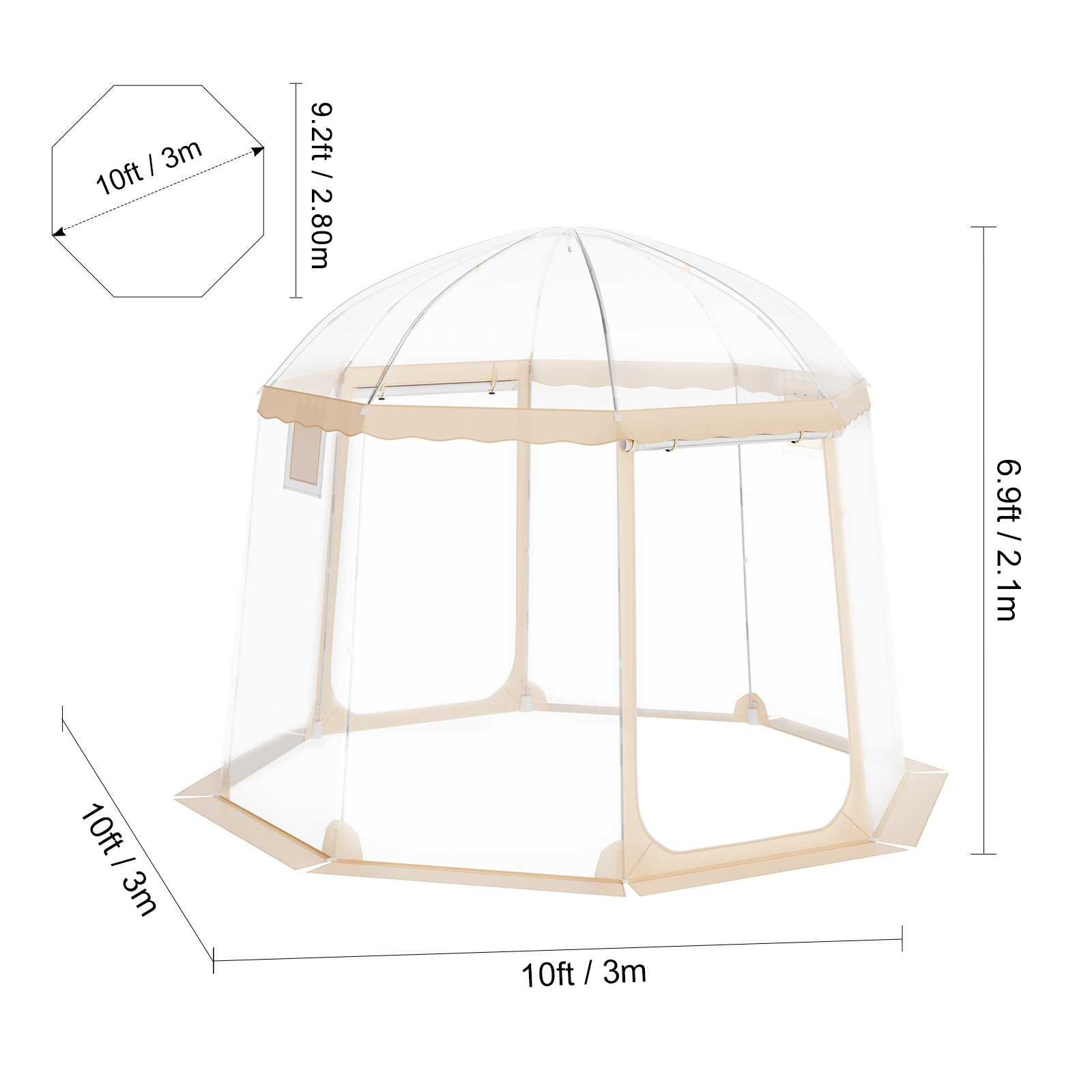 Bubble Tent Pop-Up Weatherproof Sports 50"x50"/72"x72"/10'x10'/12'x12'/15'x15' - Picture 58 of 62