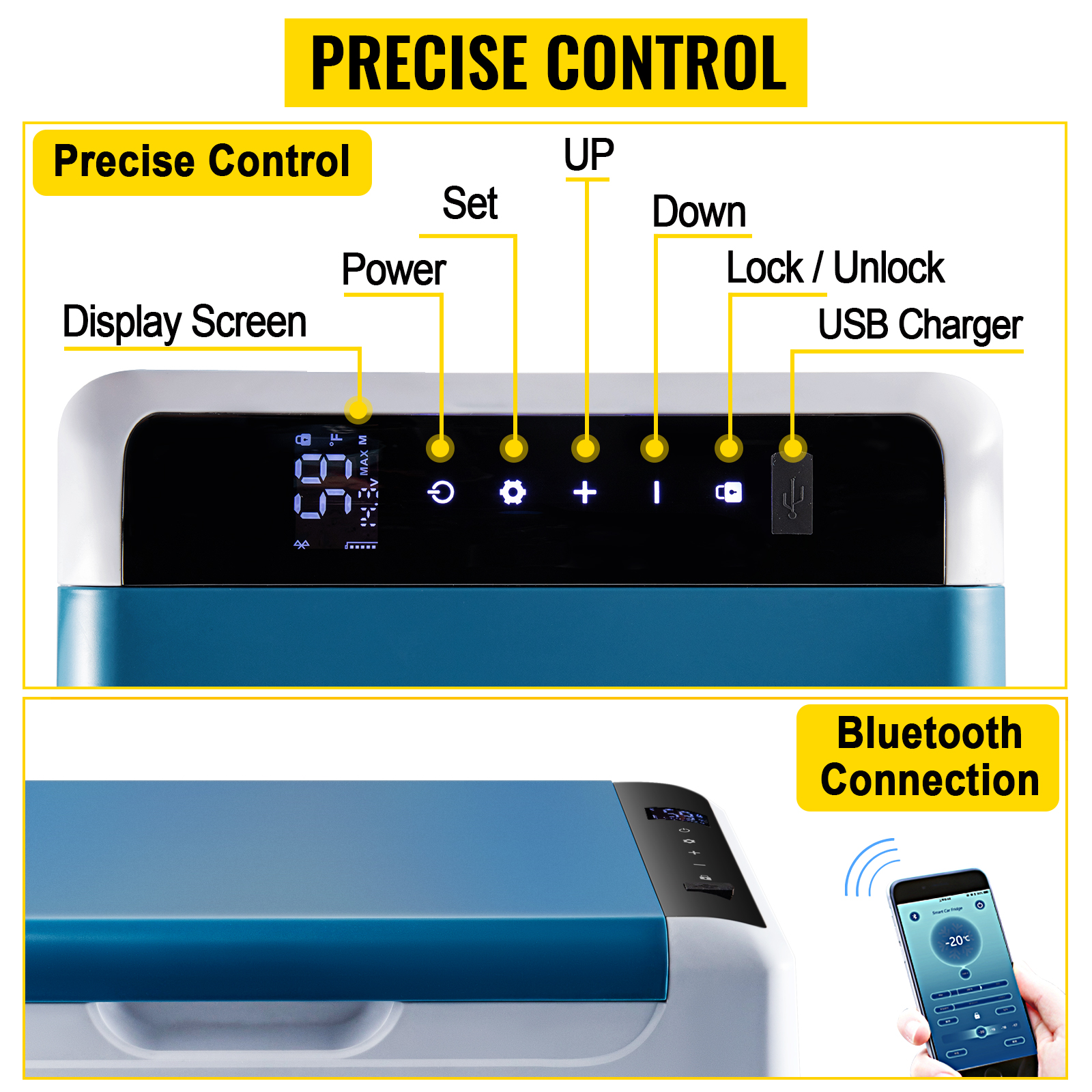 Frigorifero/congelatore Portatile | Frigorifero Mobile Da Campeggio Da 95 Litri Con Compressore | Fino A -20