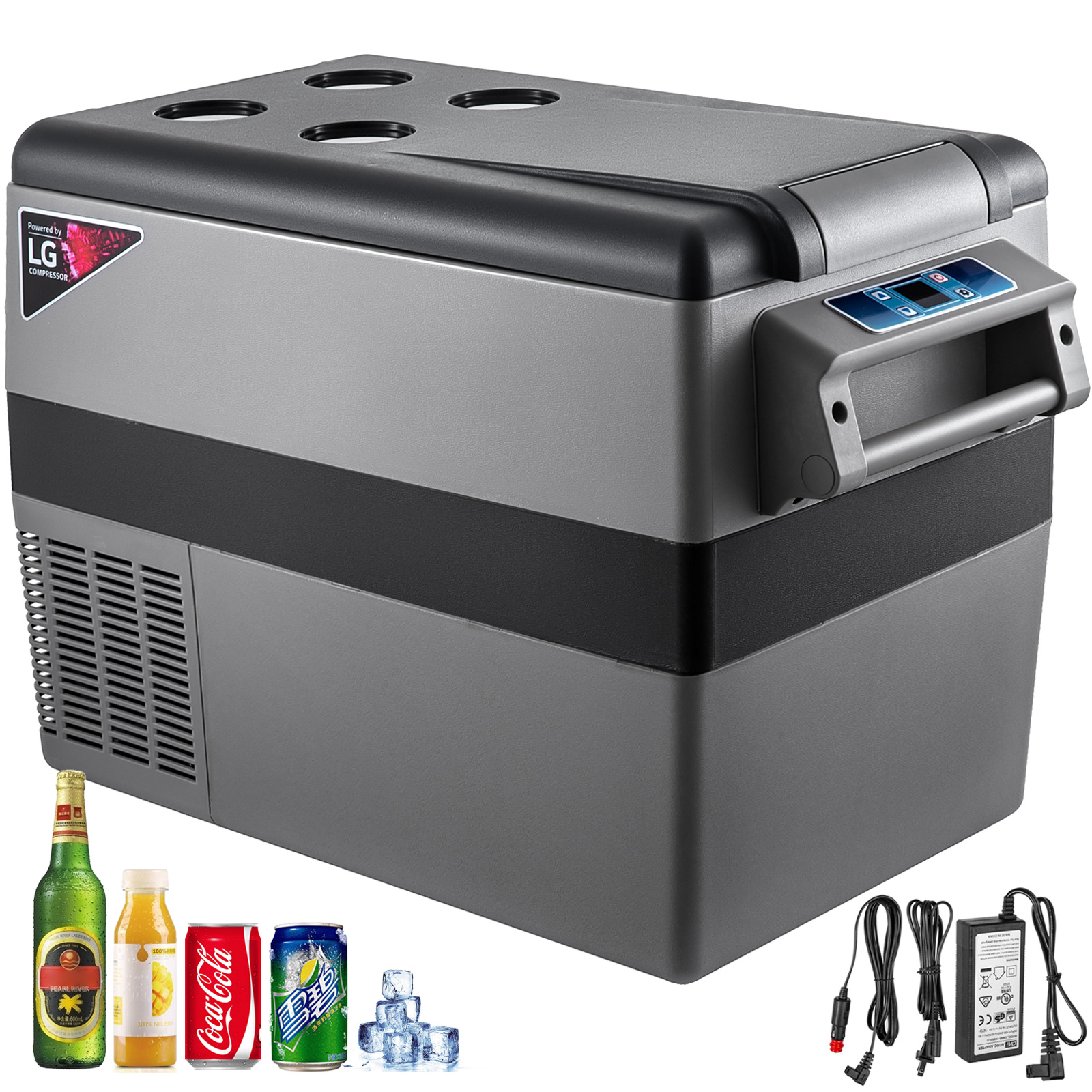 Hcalory Outdoor-Flaschenkühler, 15L Kühlschrank Kühlbox Tragbare 12V 230V  Für Auto Camping Hause