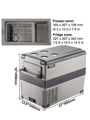 Auto Kühlschrank Gefrierschrank, 45L, 45W