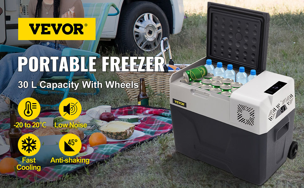VEVOR 20L Mini Tragbare Kühlschrank Kühlbox Auto Campingbox Fahrzeug Mit APP