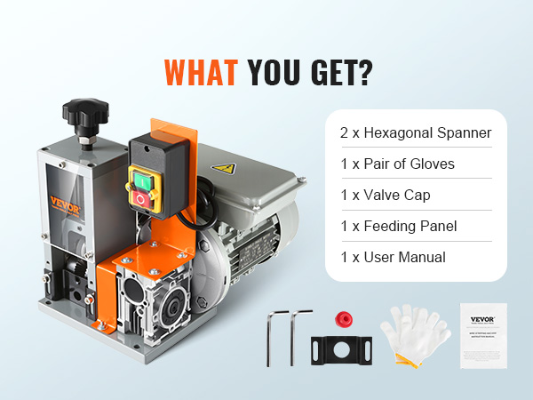 VEVOR Automatic Wire Stripping Machine, 0.06''-0.98'' Electric Motorized  Cable Stripper, 180 W, 60 ft/min Wire Peeler with Visible Stripping Depth  Reference, for Scrap Copper Recycling