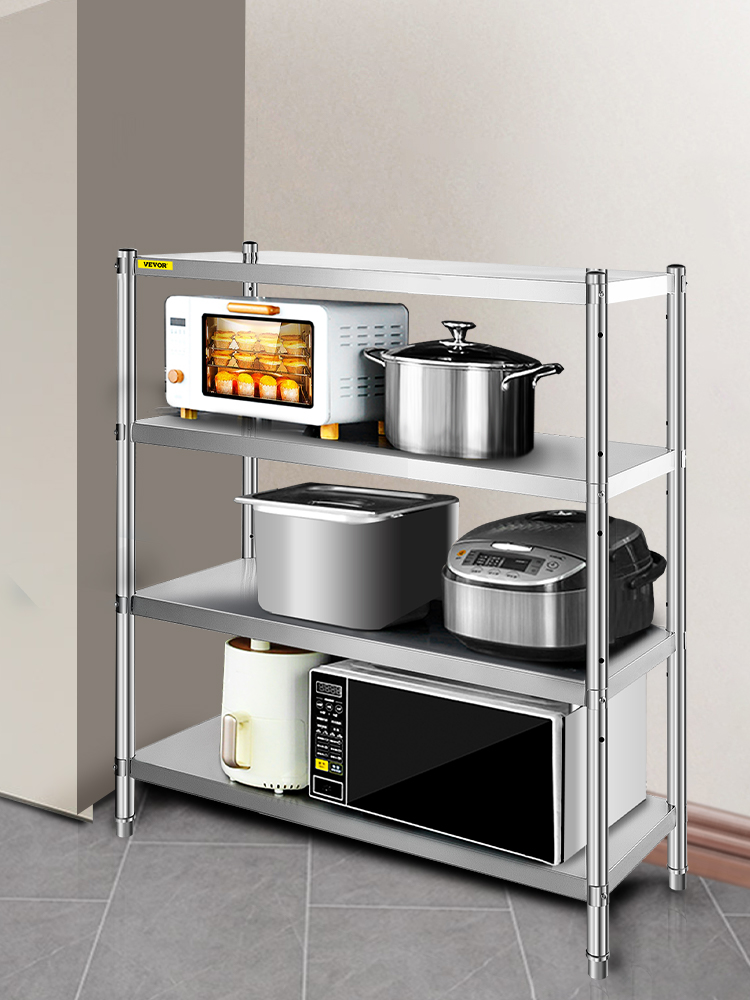 Commercial Catering Equipment Height Adjustable Four Layer Stainless Steel  Kitchen Shelf 4 Tiers for Storage Rack - China Stainless Steel Commercial  Shelves and Kitchen Storage Shelf price