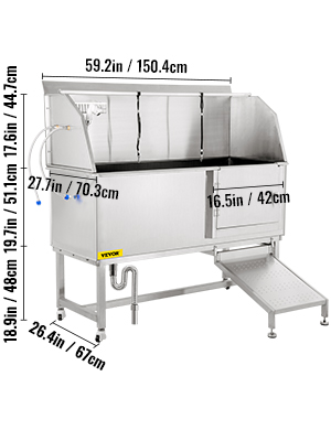 VEVOR Dog Grooming Tub, 62