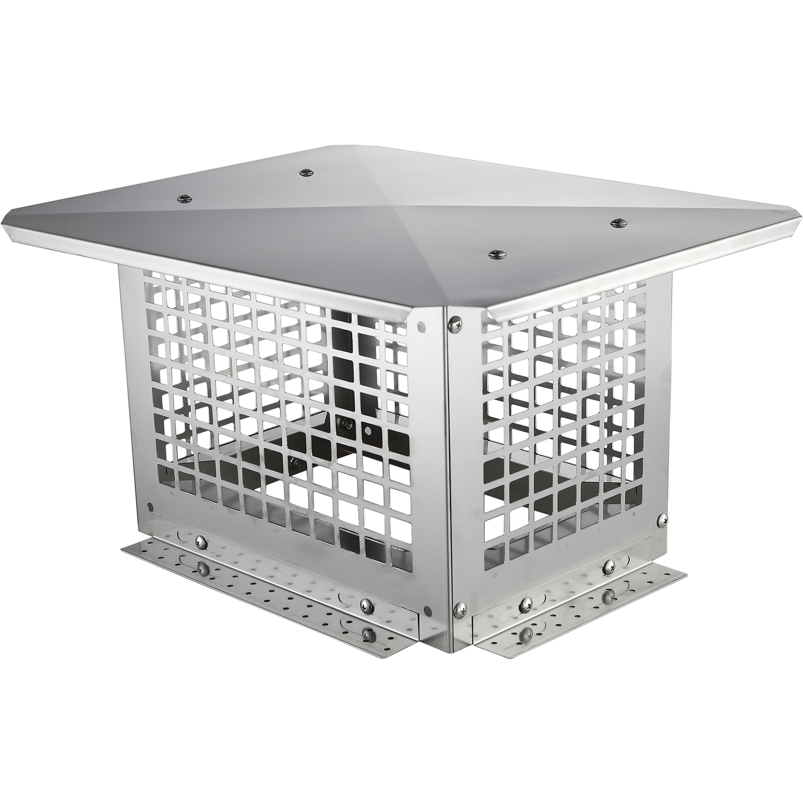 VEVOR Chimney Cap 9x9/12x12/13x9/17x17in 304Stainless Steel Fireplace Flue Caps