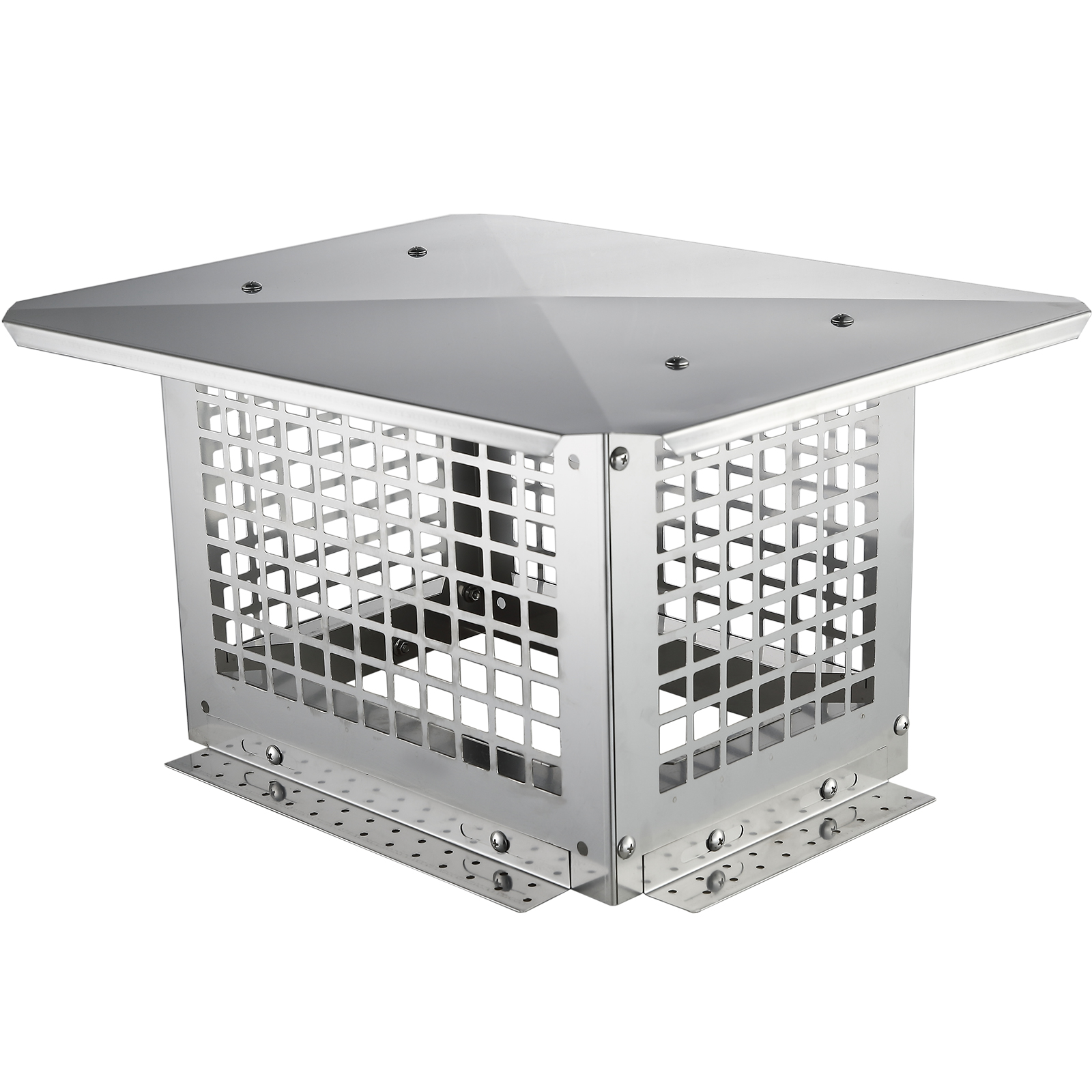 VEVOR Chimney Cap 9x9/12x12/13x9/17x17in 304Stainless Steel Fireplace Flue Caps