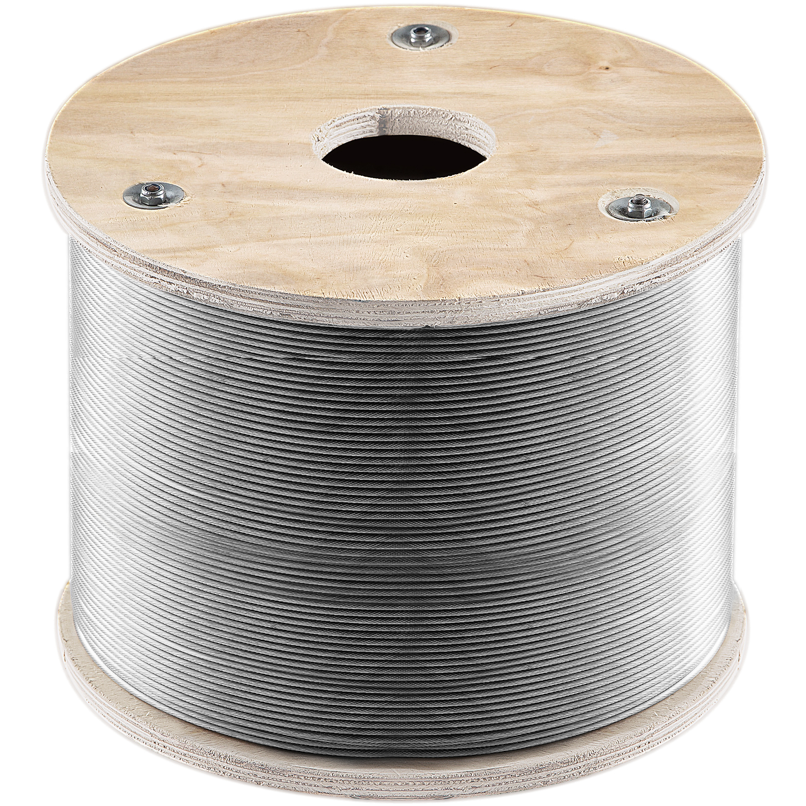 VEVOR 316 Stainless Steel Wire Rope 1/8in Steel Wire Cable 500ft Aircraft Cable w/ 7x7 Strands Core Steel Cable Wire 1700lbs Breaking Strength for