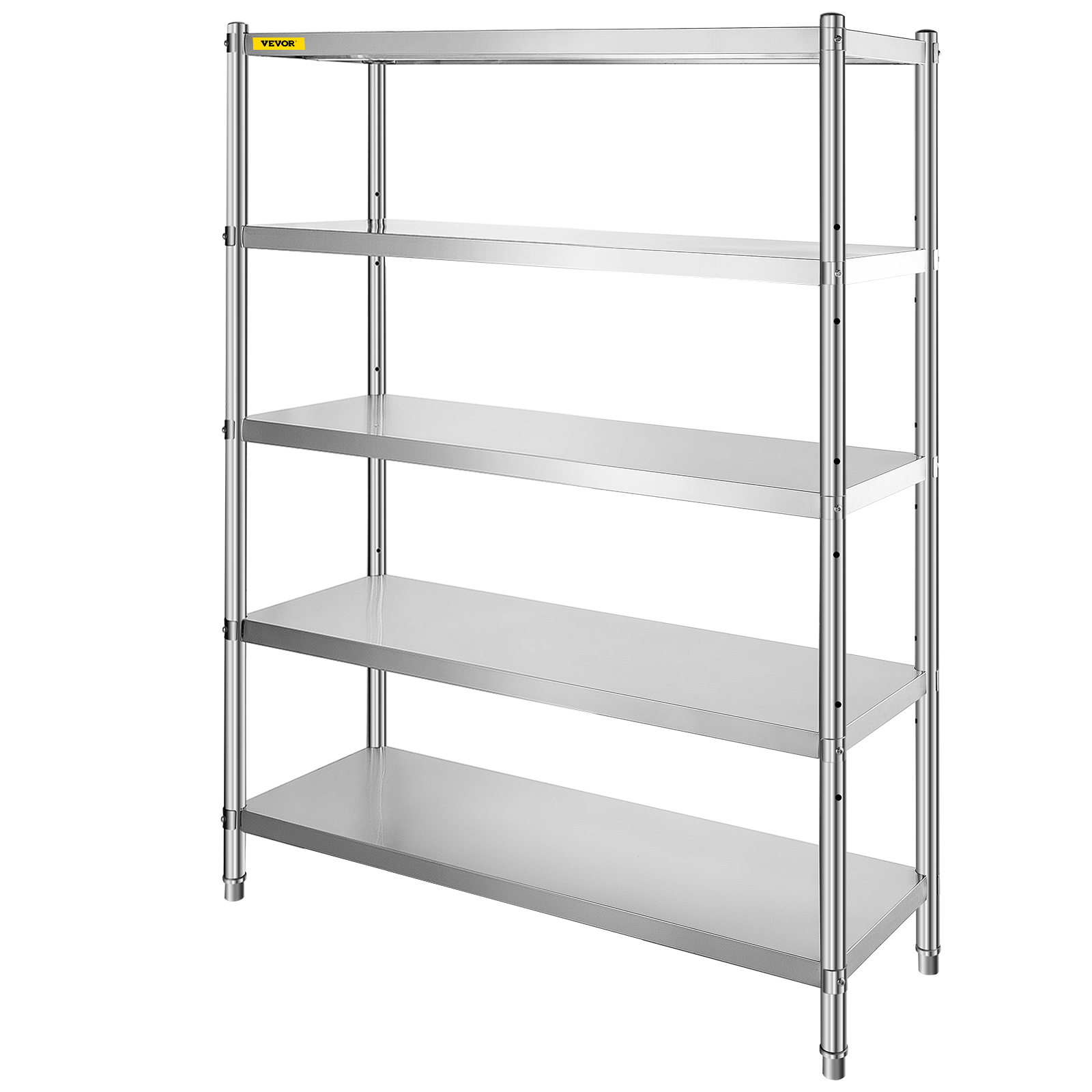 VEVOR Kitchen Shelves Shelf Rack Stainless Steel Shelving Organizer Units 48*72 inch