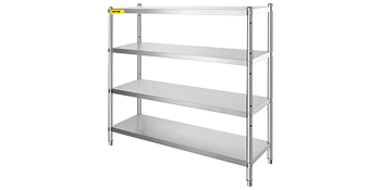 Stainless Steel Shelving,59.5 lbs,4-Tier