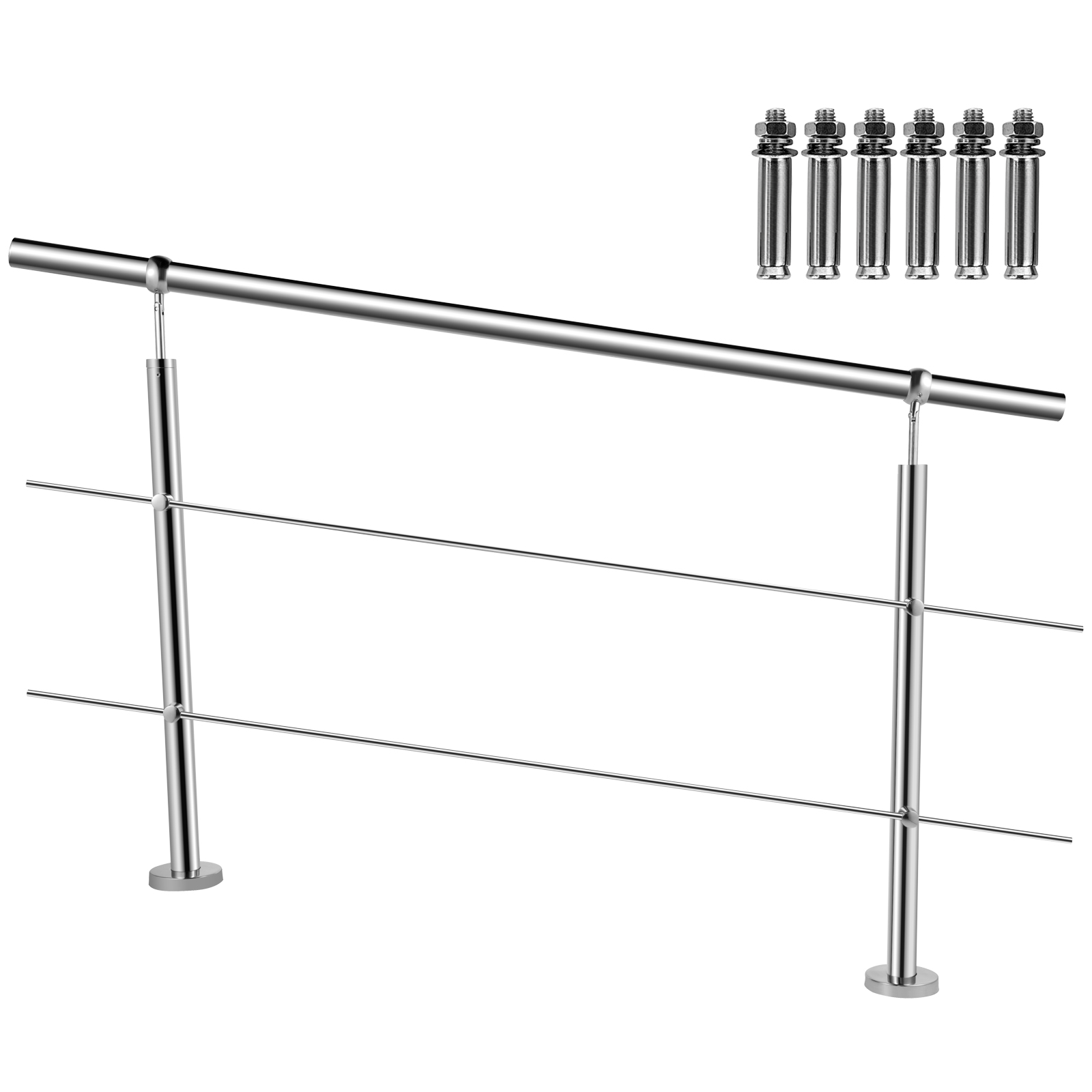 Vevor Stair Handrail Outdoor Grab Hand Rail Garden Step Rail Stainless