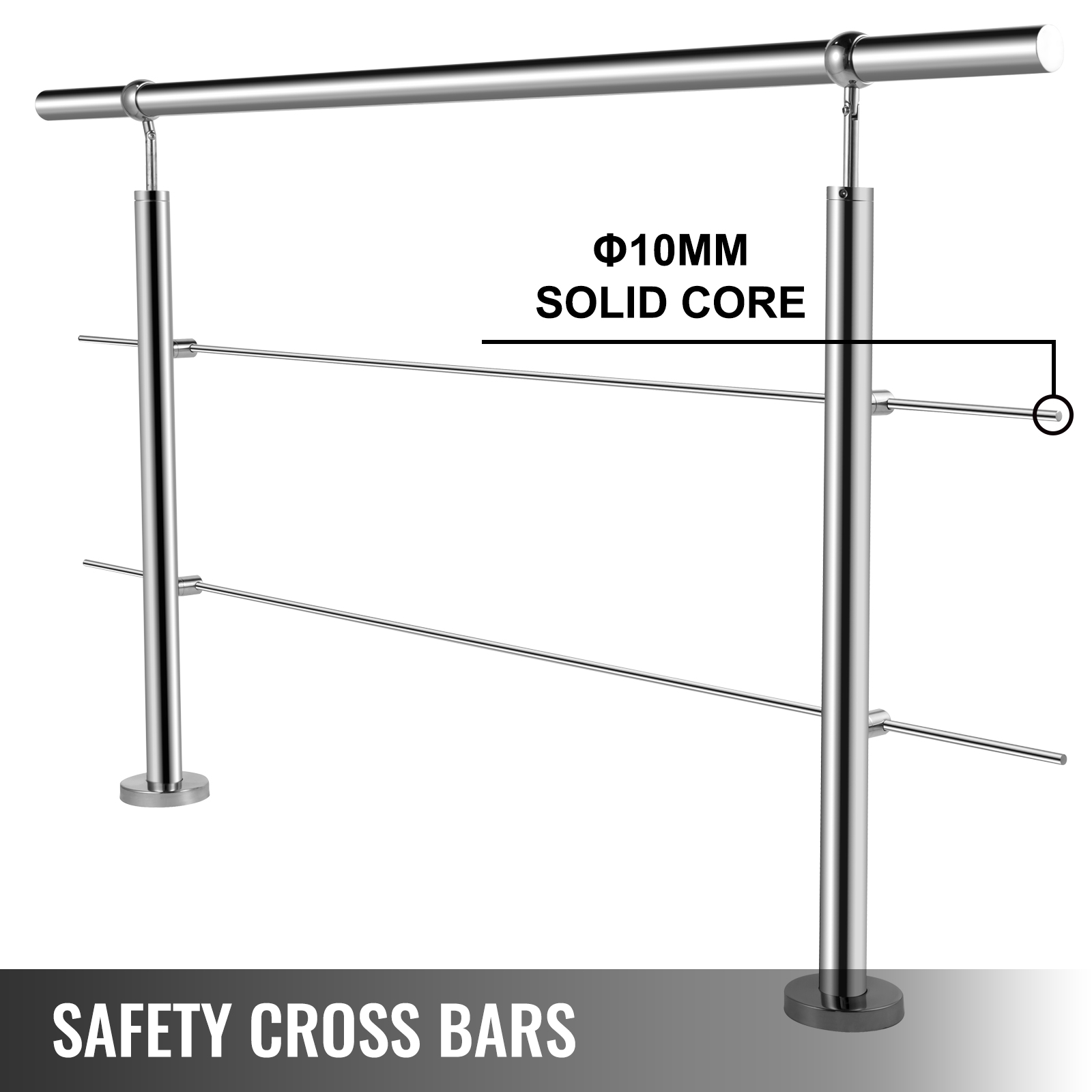 VEVOR Vevor Stair Handrail Outdoor Grab Hand Rail Garden Step Rail