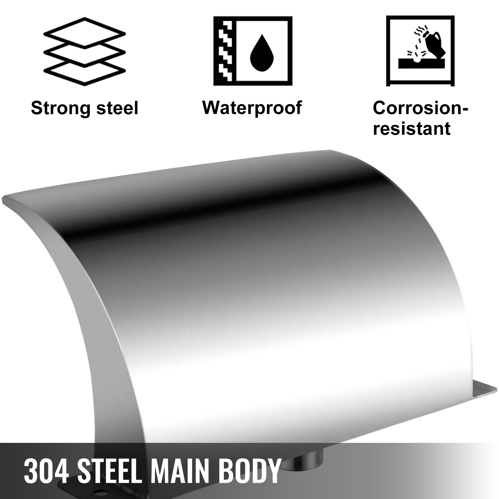 VEVOR Vevor Stainless Steel Pool Fountain, Pool Waterfall Fountain 11