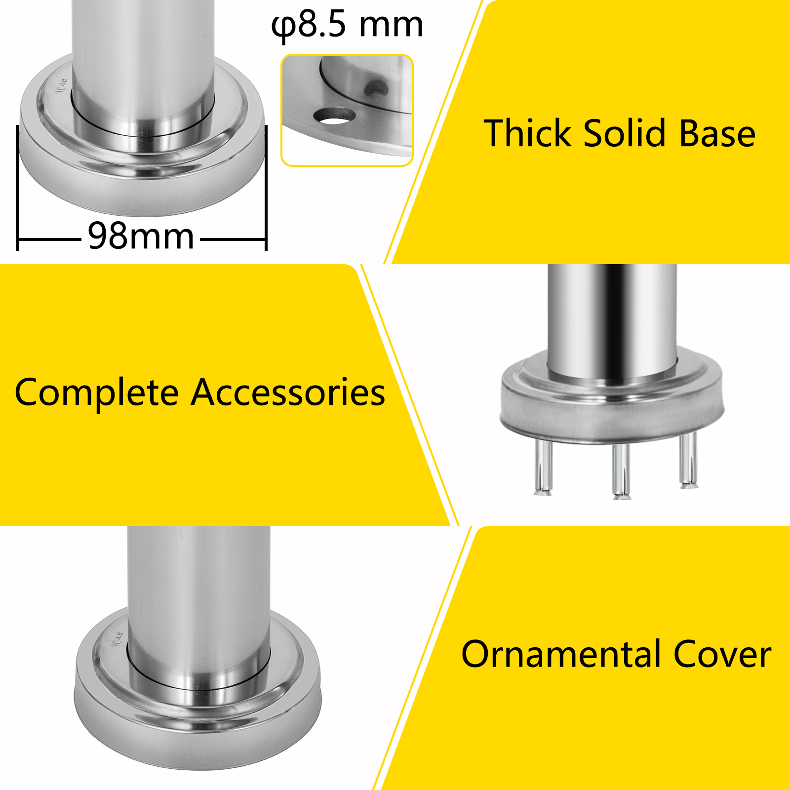 Vevor Handrail For Outdoor Steps Stainless Steel Handrail Fits 4 To 5