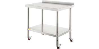 Work Prep Table,Stainless Steel,440lbs Load Capacity