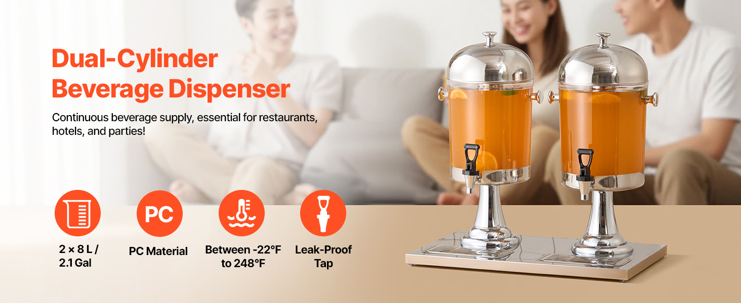 dobbeltcylindret drikkedispenser