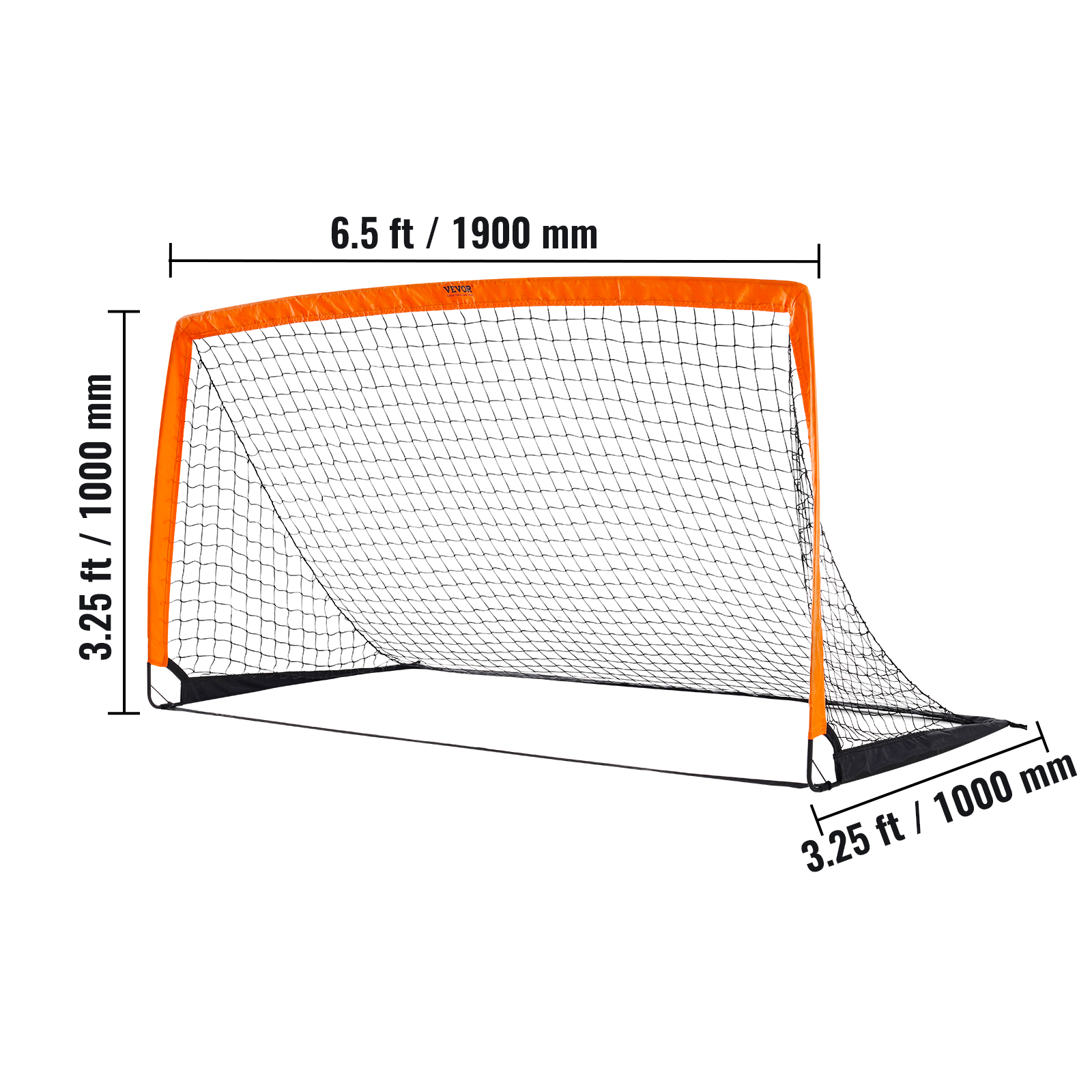 VEVOR Portable Soccer Goal, 6.5x3.25 ft Kids Backyard Soccer Net ...