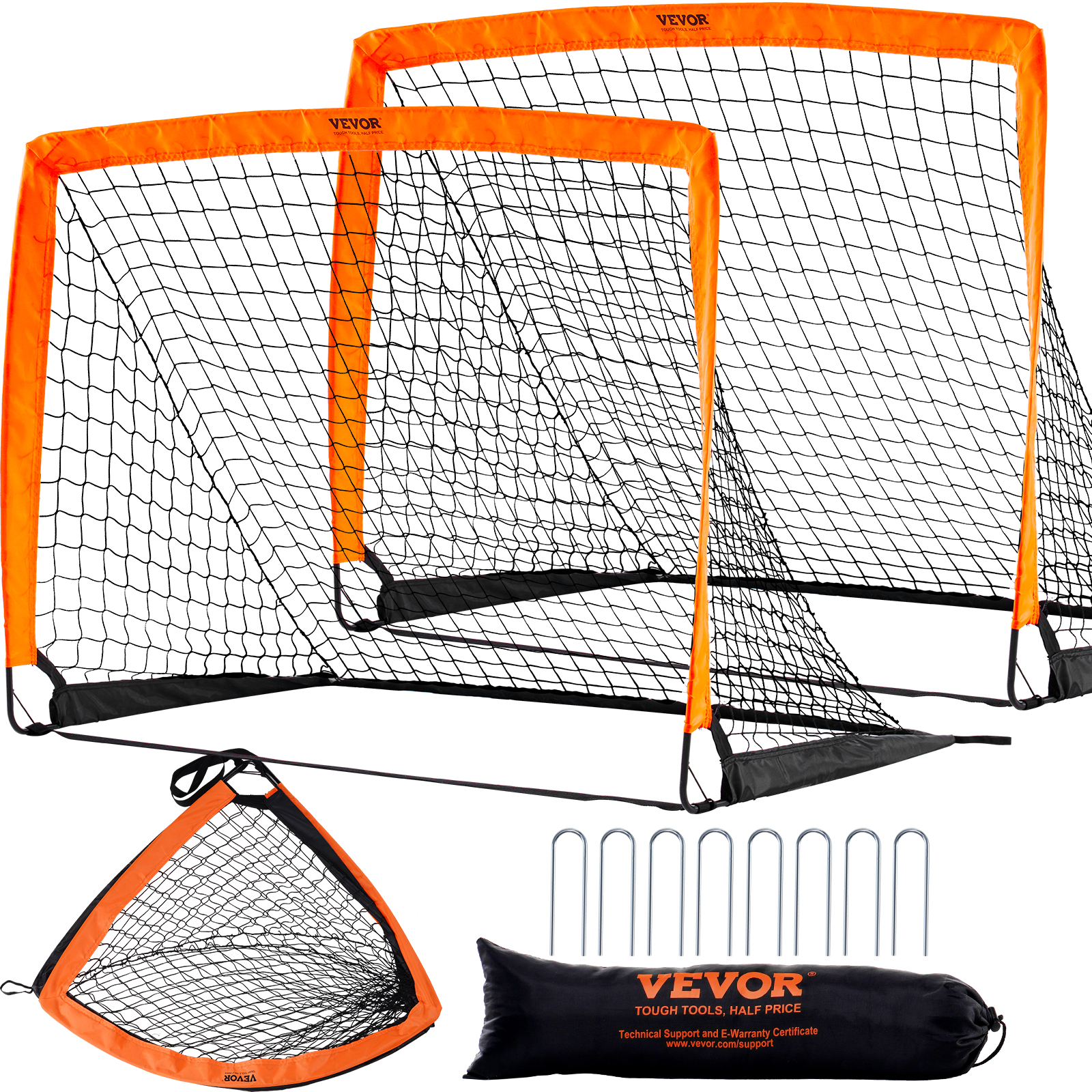 4x3/6.5x3.25/12.4x6.4/12x6 ft Portable Soccer Goal Pop Up Kids 2/1 Pack ...