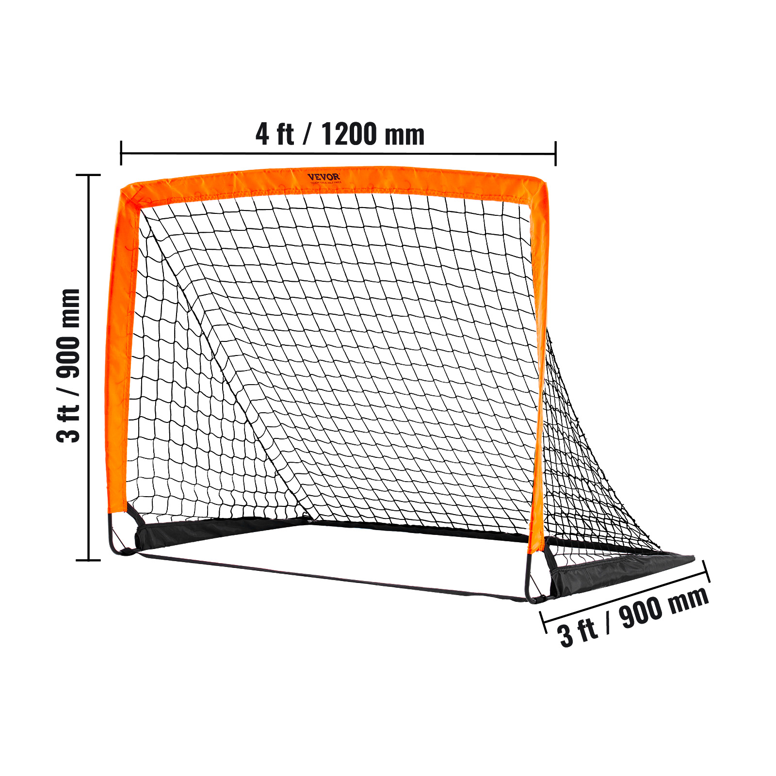 VEVOR Portable Soccer Goal, 4x3 ft Kids Backyard Soccer Net, Foldable ...