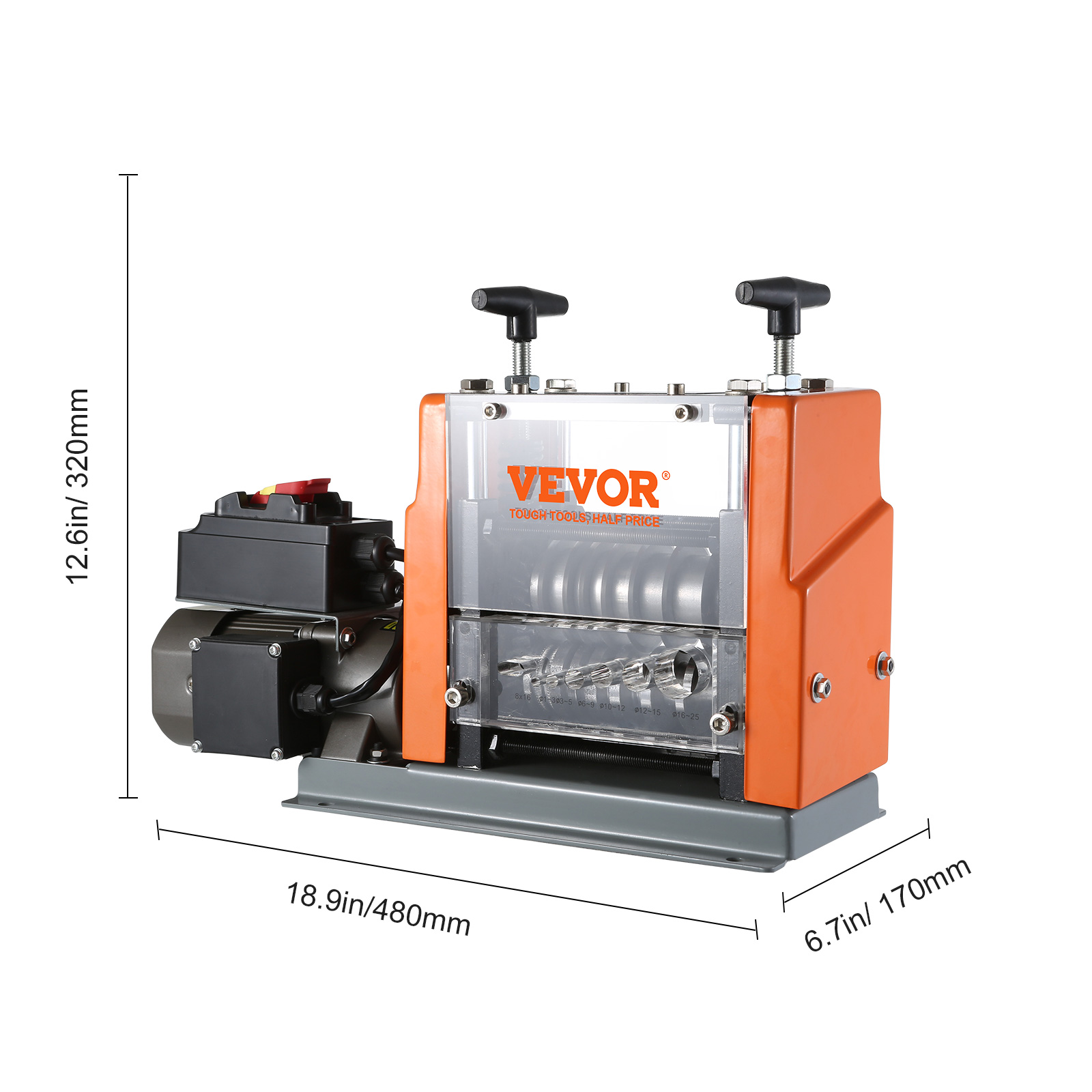 VEVOR Machine à dénuder le fil de cuivre électrique 1.5-25mm-180W
