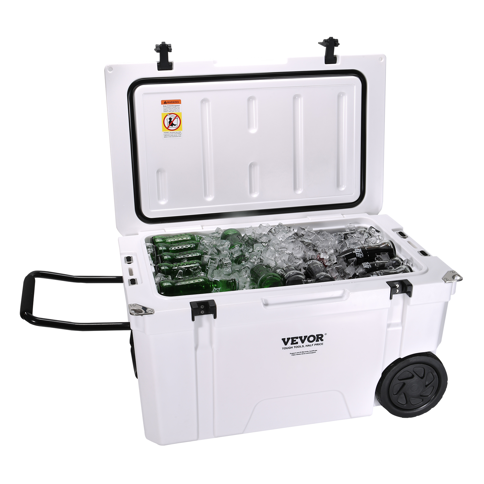 VEVOR Hard Cooler Insulated Portable Cooler 25/33/45/52/65 QT Capacity Ice Chest - Picture 71 of 74