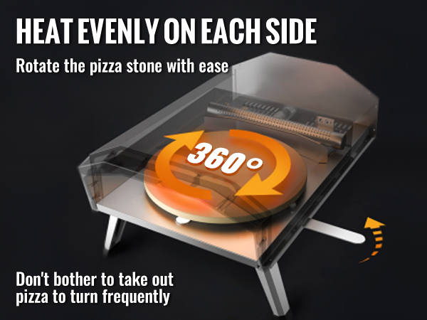 Karinear Pellet Pizzaofen Für Draußen - Mit Pizzastein & Zubehör, 12-Zoll Gartenofen Für Camping Und Terrasse