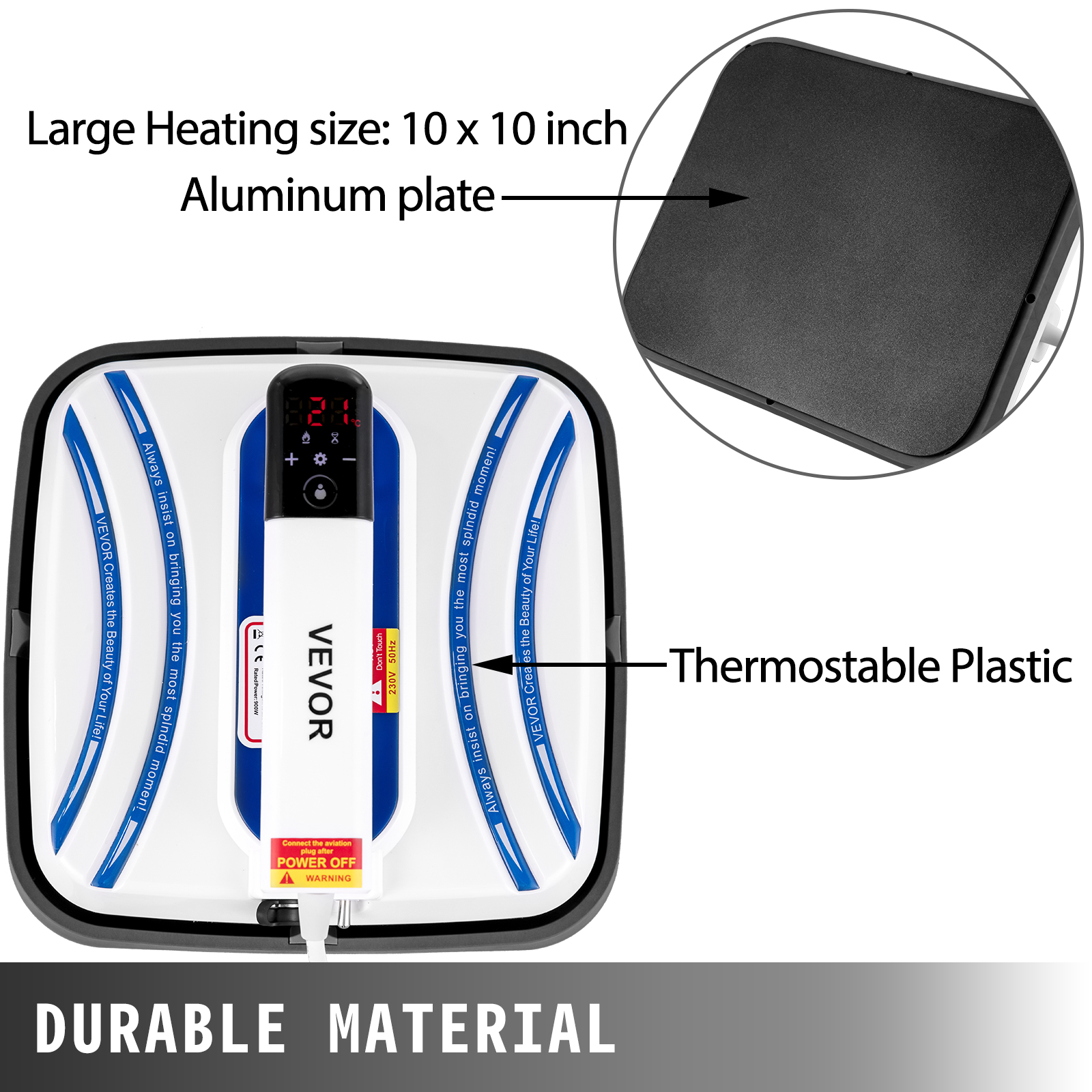 VEVOR Portable Heat Press 7x8Inch/ 12x10 Inch Digital Mini Easy Sublim –  craftercuts