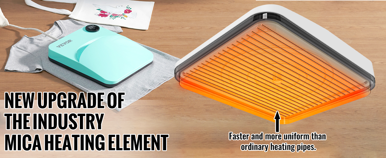 VEVOR Heat Press Machine,10x12inches Portable Shirt Printing