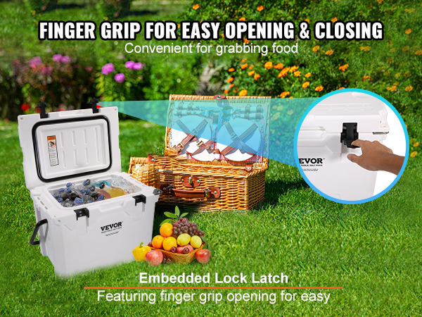 Cooler Rígido Cubix Outdoors Viva 25qt - Retenção Frio 5 Dias Para Camping Praia